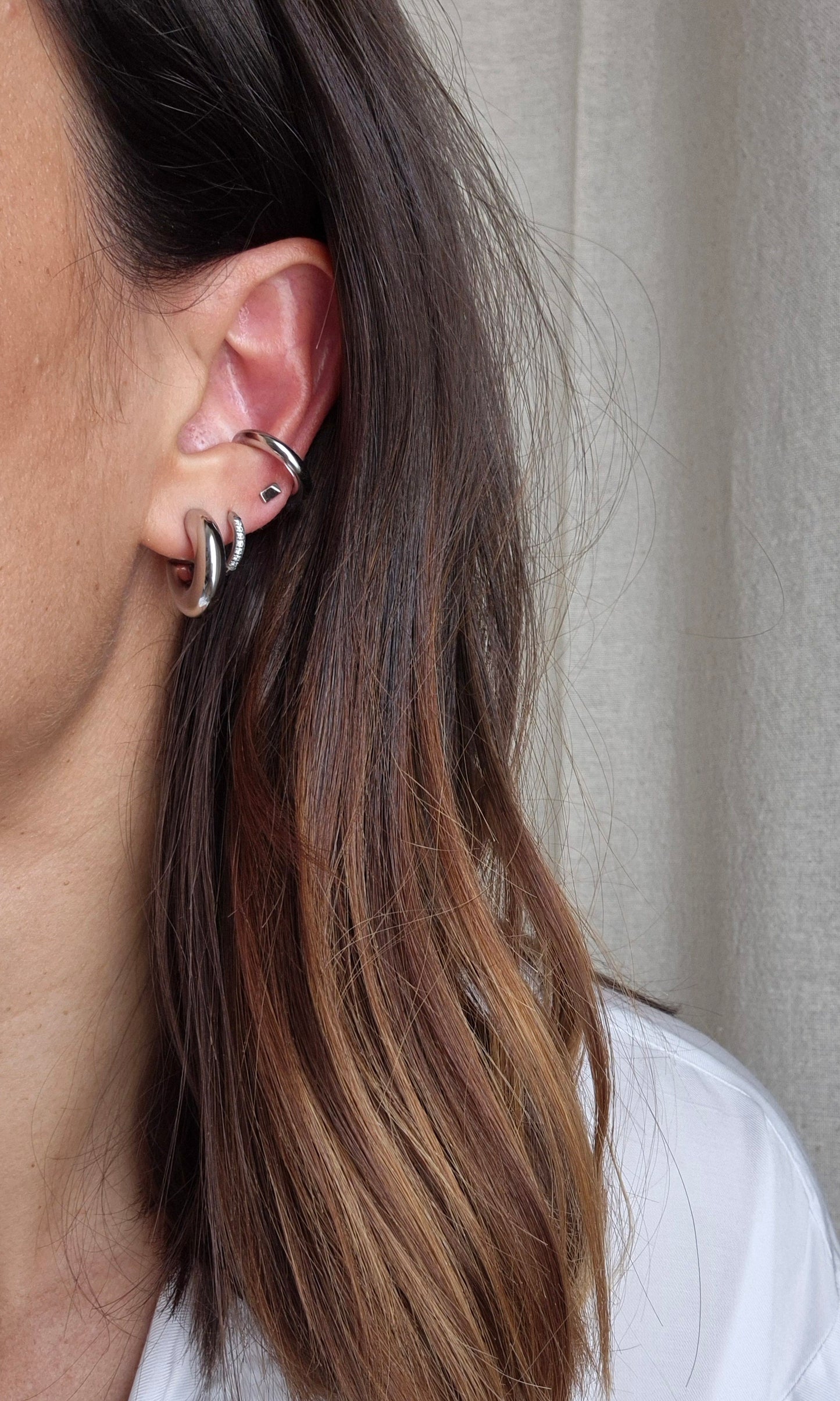 Bague d’oreille Alvina argentée