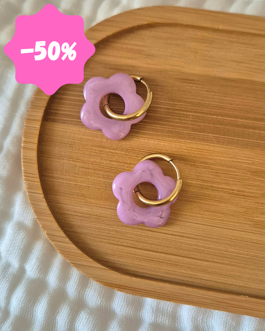 Boucles d’oreilles Lisa lilas