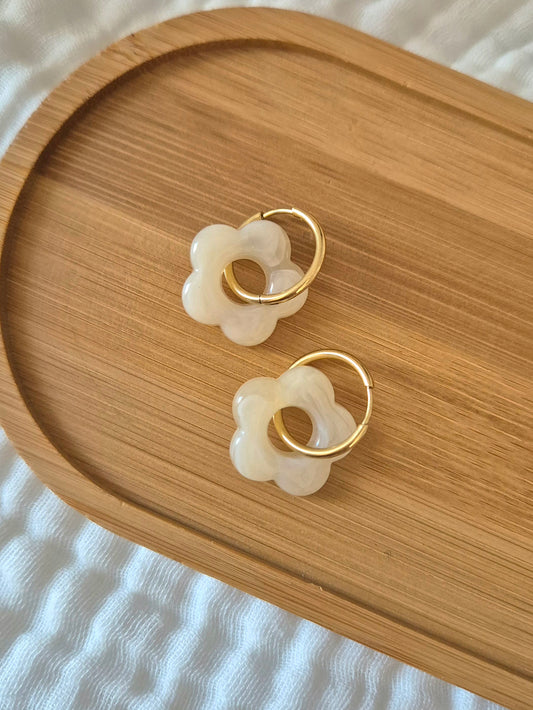 Boucles d’oreilles Lisa beige