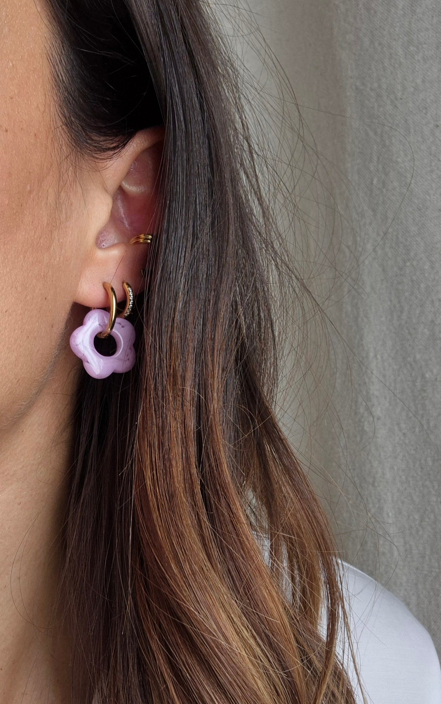 Boucles d’oreilles Lisa lilas