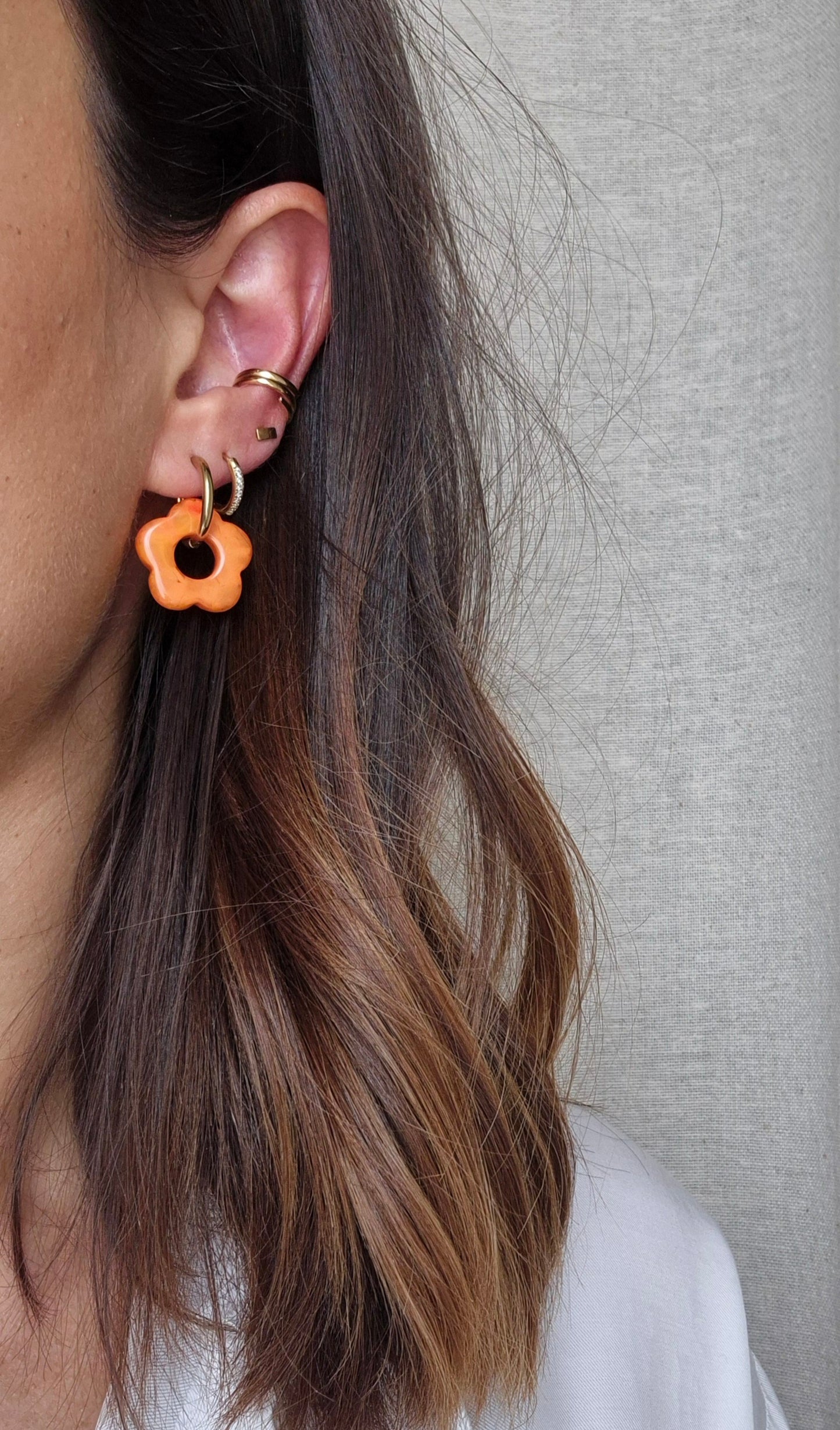 Boucles d’oreilles Lisa orange