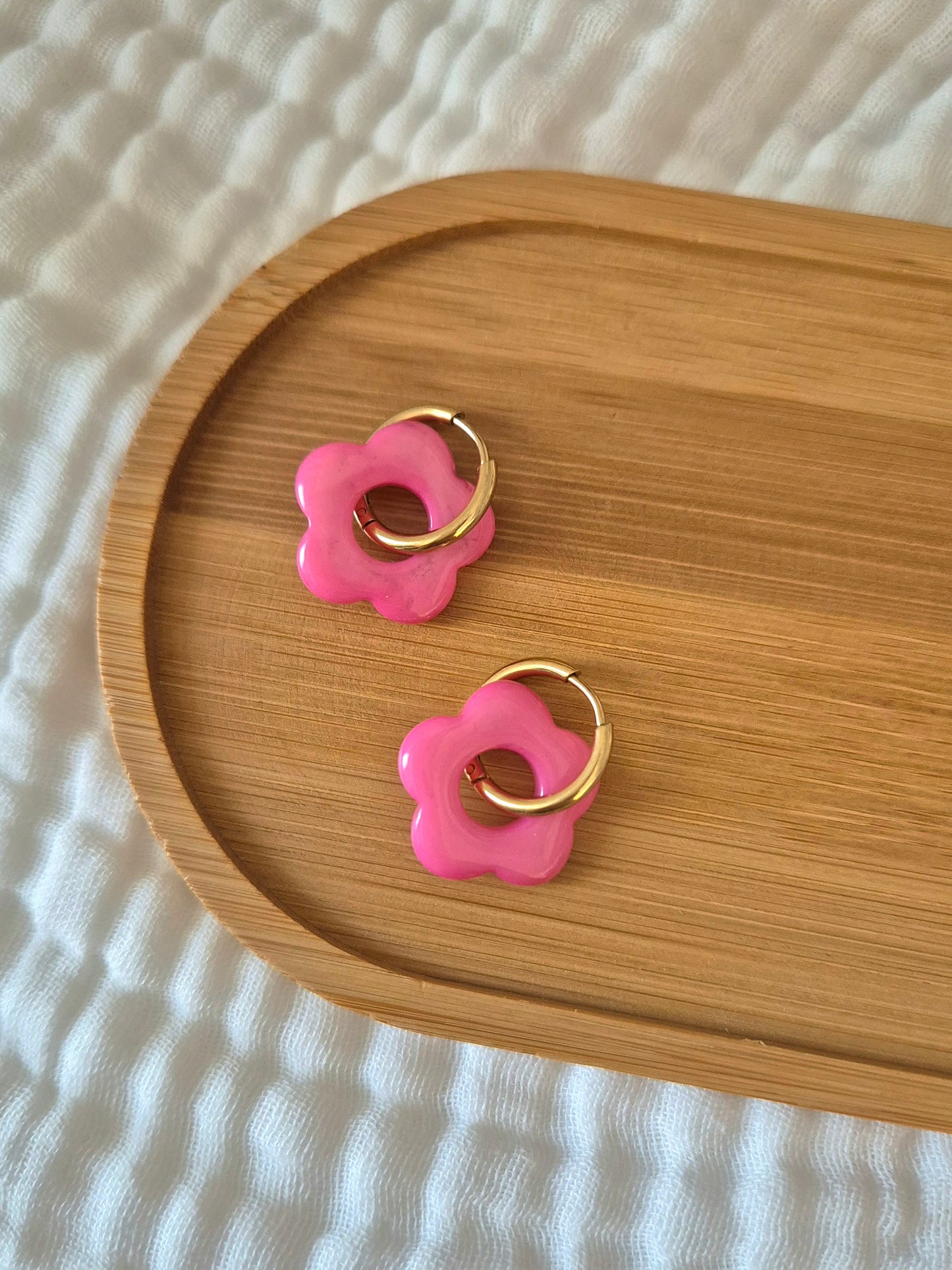 Boucles d’oreilles Lisa rose