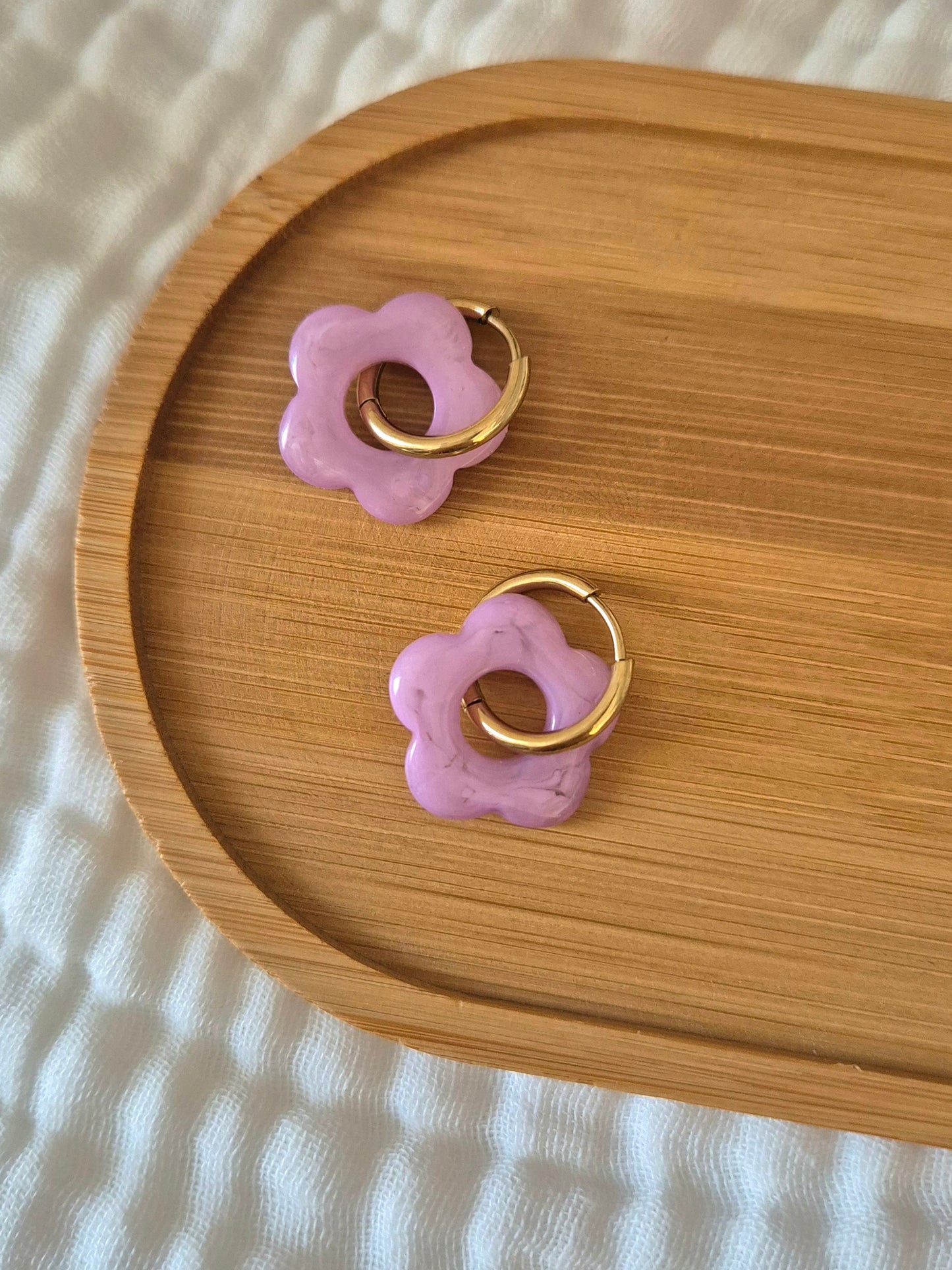 Boucles d’oreilles Lisa lilas