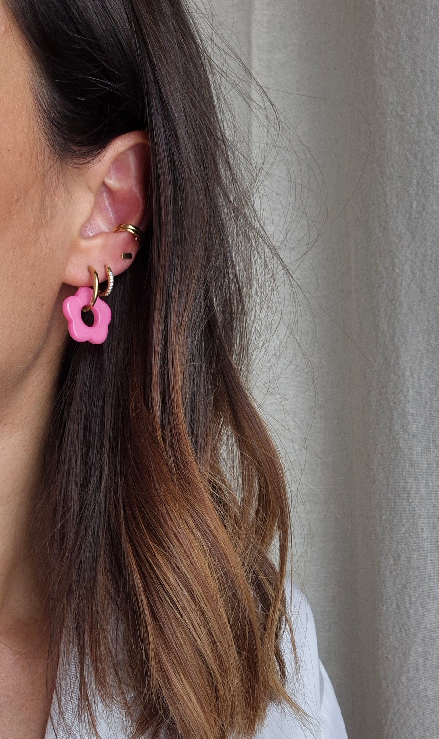 Boucles d’oreilles Lisa rose